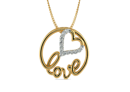 Gold Plated Love Heart Pendant